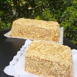Hoja, Manjar, Pastelera, Nuez y Mermelada de Frambuesa